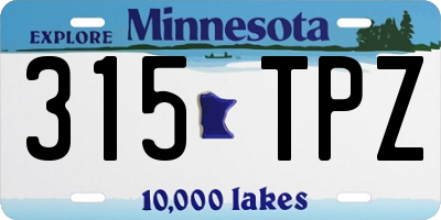 MN license plate 315TPZ