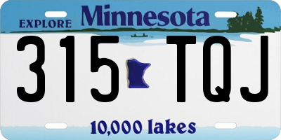 MN license plate 315TQJ