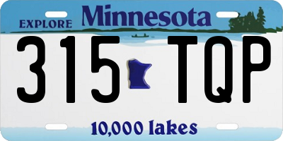 MN license plate 315TQP