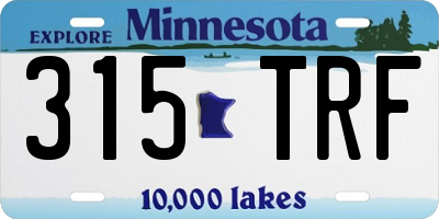 MN license plate 315TRF