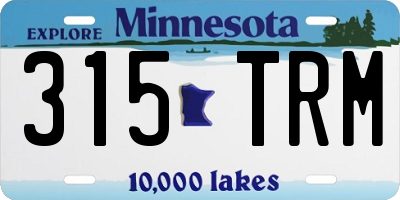 MN license plate 315TRM
