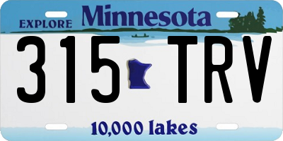 MN license plate 315TRV