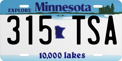 MN license plate 315TSA