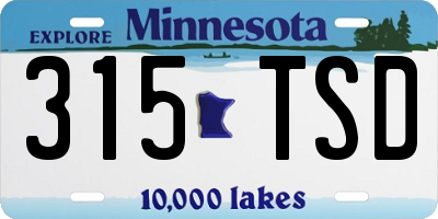 MN license plate 315TSD