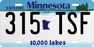 MN license plate 315TSF