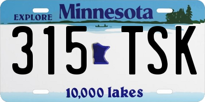 MN license plate 315TSK
