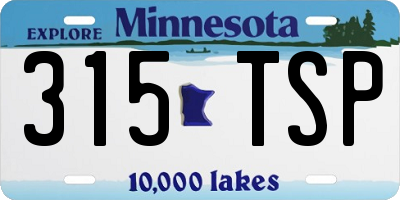 MN license plate 315TSP