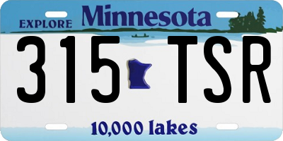 MN license plate 315TSR