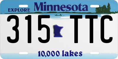 MN license plate 315TTC