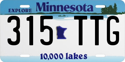 MN license plate 315TTG