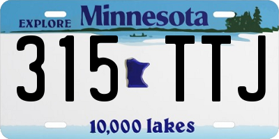 MN license plate 315TTJ