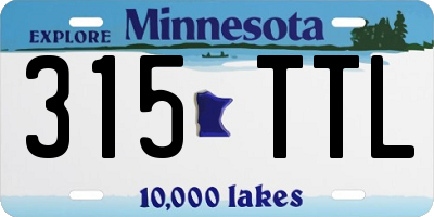MN license plate 315TTL