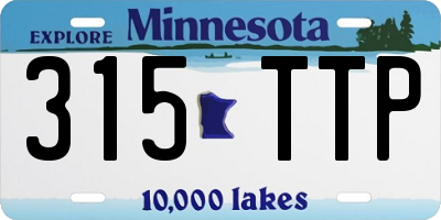 MN license plate 315TTP
