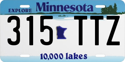 MN license plate 315TTZ