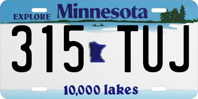 MN license plate 315TUJ