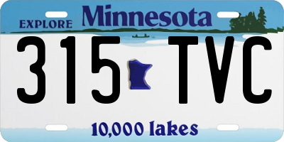 MN license plate 315TVC