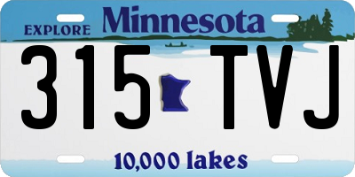 MN license plate 315TVJ