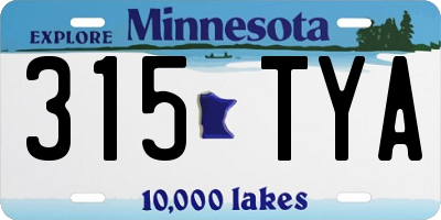 MN license plate 315TYA