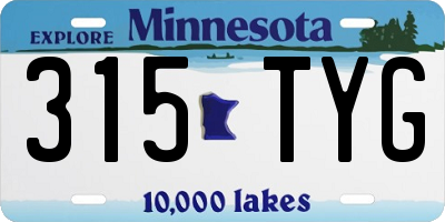 MN license plate 315TYG