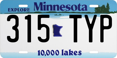 MN license plate 315TYP
