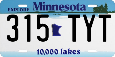 MN license plate 315TYT