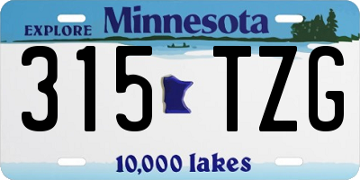MN license plate 315TZG