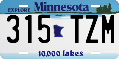 MN license plate 315TZM