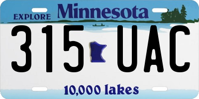 MN license plate 315UAC
