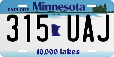 MN license plate 315UAJ