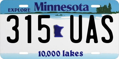 MN license plate 315UAS