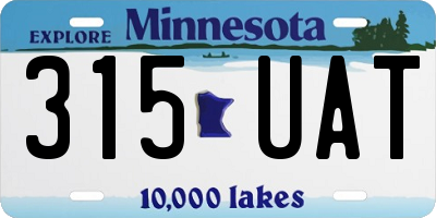 MN license plate 315UAT