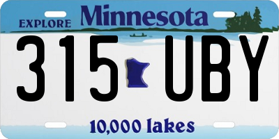 MN license plate 315UBY