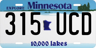 MN license plate 315UCD