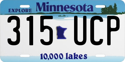 MN license plate 315UCP