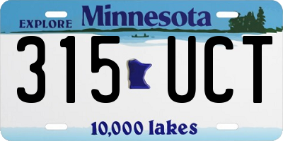 MN license plate 315UCT