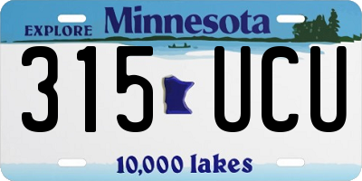 MN license plate 315UCU