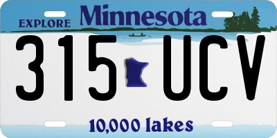 MN license plate 315UCV