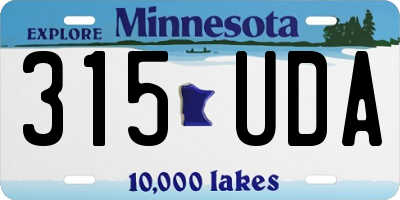 MN license plate 315UDA