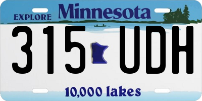 MN license plate 315UDH