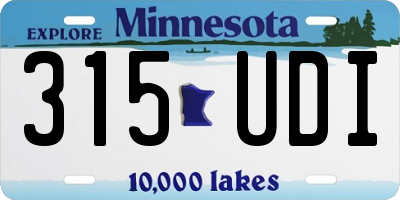 MN license plate 315UDI
