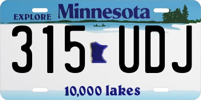 MN license plate 315UDJ
