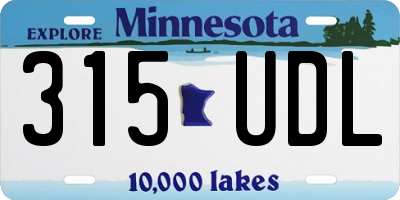 MN license plate 315UDL