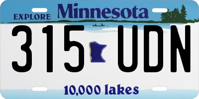 MN license plate 315UDN