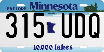 MN license plate 315UDQ