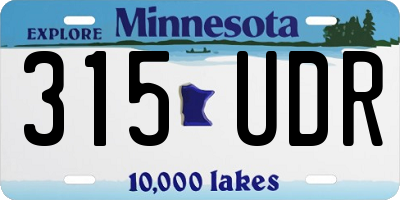 MN license plate 315UDR