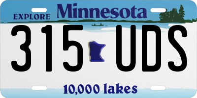 MN license plate 315UDS