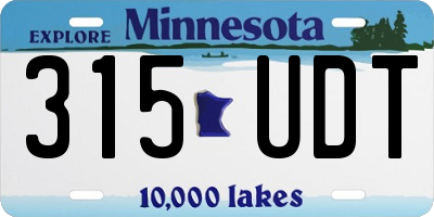 MN license plate 315UDT