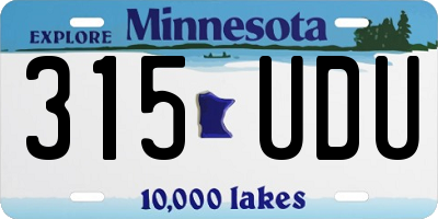 MN license plate 315UDU