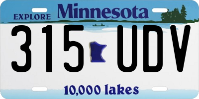 MN license plate 315UDV