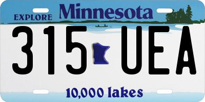 MN license plate 315UEA